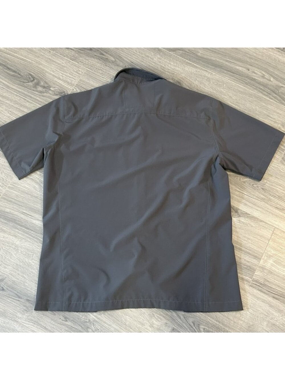 Kuhl Shirt Mens XL Gray Tufflex Stretch Short Sleeve Button Up Outdoor Hiking - Picture 2 of 9